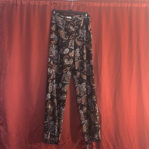 Forever21 paisley long flare pants